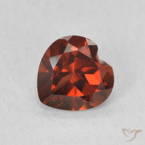 0.58ct 天然 カラントレッド パイロープガーネット, 心臓, VS