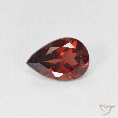 0.78ct 天然 カラントレッド パイロープガーネット, 洋梨の形, VVS