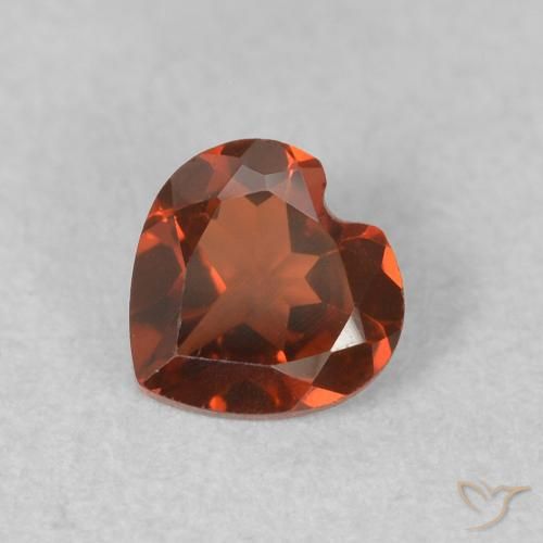 0.55ct 天然 Medium Dark-Red パイロープガーネット, 心臓, VVS-VS