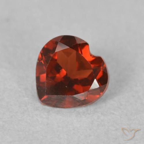 0.60ct 天然 明るい赤 パイロープガーネット, 心臓, VVS-VS