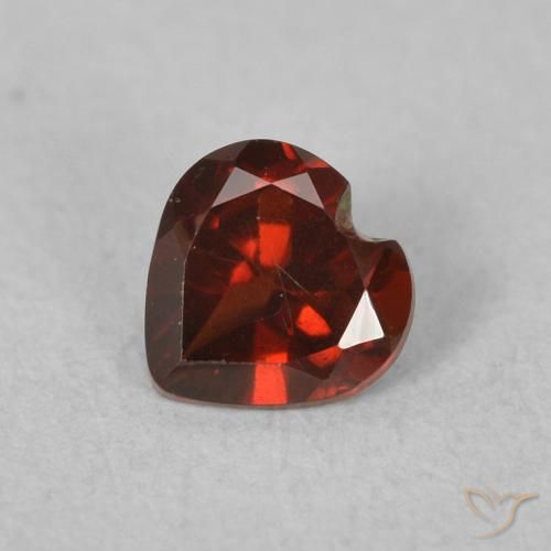 0.53ct 天然 カラントレッド パイロープガーネット, 心臓, VVS-VS