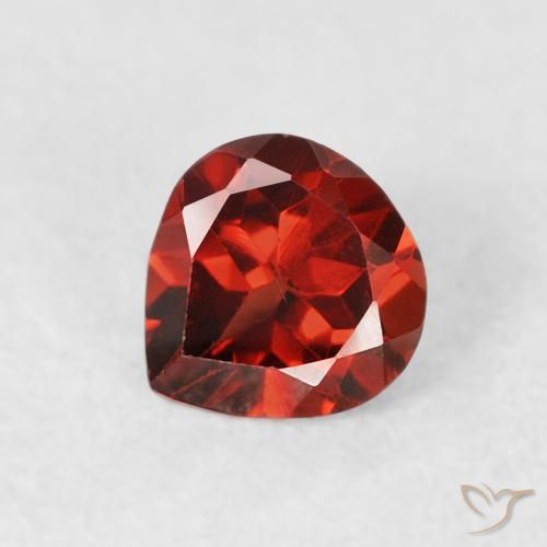 0.61ct 天然 明るい赤 パイロープガーネット, 洋梨の形, VS