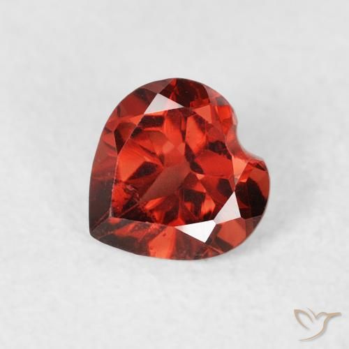 0.54ct 天然 ミディアムレッド パイロープガーネット, 心臓, VS