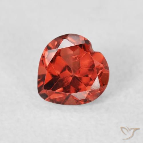 0.61ct 天然 カラントレッド パイロープガーネット, 心臓, VS