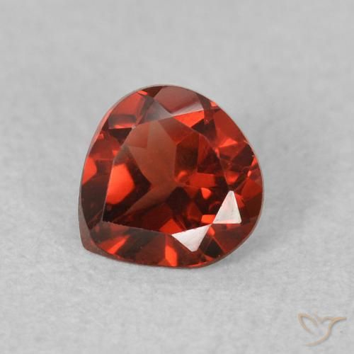 0.54ct 天然 カラントレッド パイロープガーネット, 洋梨の形, VVS-VS