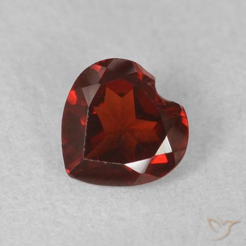 0.47ct 天然 メルローレッド パイロープガーネット, 心臓, VVS-VS