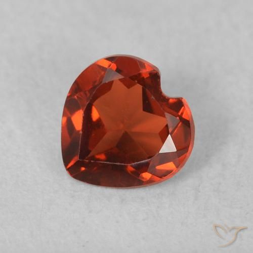 0.50ct 天然 カラントレッド パイロープガーネット, 心臓, VVS-VS