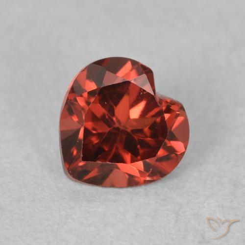 0.62ct 天然 カラントレッド パイロープガーネット, 心臓, VVS-VS