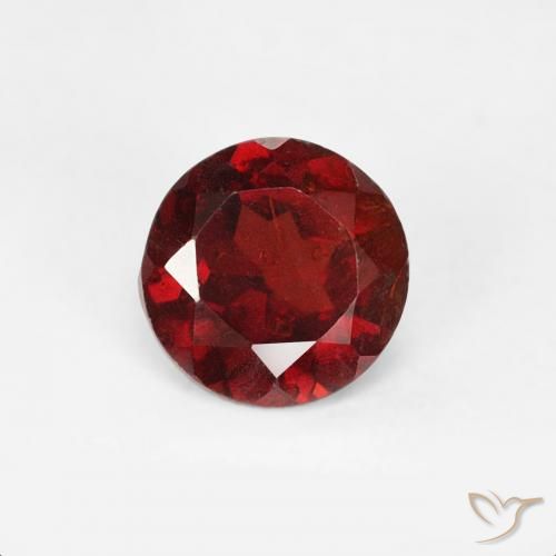 0.64ct 天然 ミディアムレッド パイロープガーネット, ラウンド, VS-SI