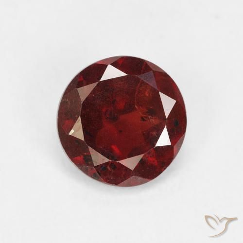 0.91ct 天然 サングリアレッド パイロープガーネット, ラウンド, VS-SI