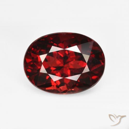 6.12ct 天然 濃いブラッドレッド パイロープガーネット, 楕円形, VVS