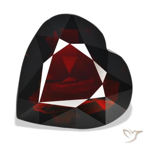 37.20ct 天然 黒がかった赤 パイロープガーネット, 心臓, IF