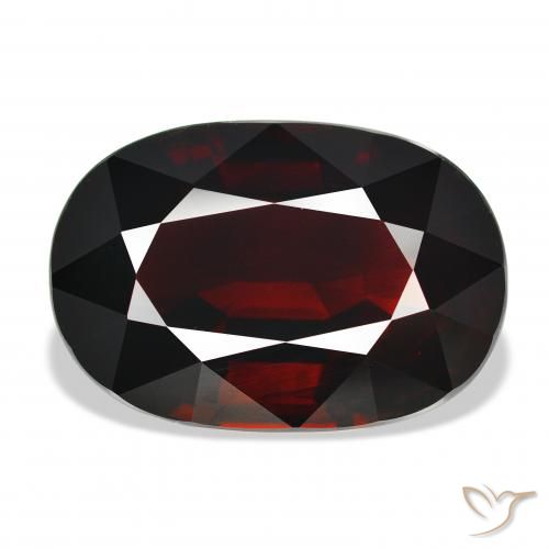 21.89ct 天然 黒がかった赤 パイロープガーネット, 楕円形, IF
