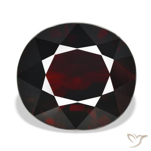 21.03ct 天然 黒がかった赤 パイロープガーネット, 楕円形, IF