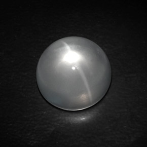 10.84カラットの天然ホワイトQuartz Cat's Eye（13.19 mm・ラウンドカット）