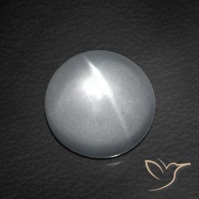 8.14ct 天然 クリアホワイト クォーツ キャッツアイ, ラウンド, 透明