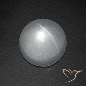 8.40ct 天然 ホワイト クォーツ キャッツアイ, ラウンド, 透明