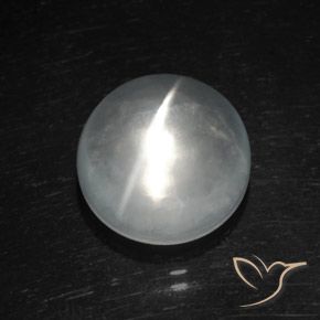 8.36ct 天然 ホワイト クォーツ キャッツアイ, ラウンド, 透明