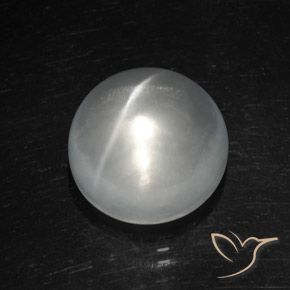 8.93ct 天然 ホワイト クォーツ キャッツアイ, ラウンド, 透明