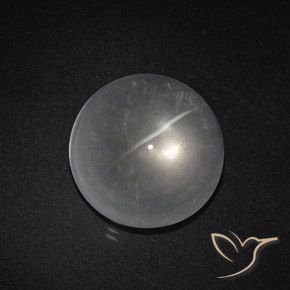 8.70ct 天然 クリアホワイト クォーツ キャッツアイ, ラウンド, 透明