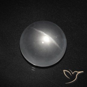 8.43ct 天然 クリアホワイト クォーツ キャッツアイ, ラウンド, 透明