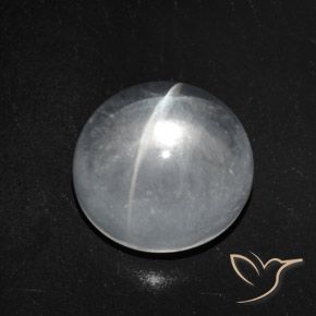 7.51ct 天然 クリアホワイト クォーツ キャッツアイ, ラウンド, 透明