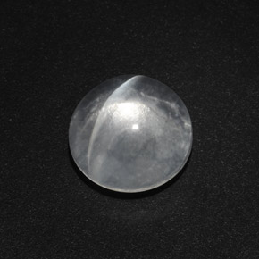 4.82カラットの天然ホワイトQuartz Cat's Eye（10.46 mm・ラウンドカット）