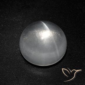 7.77ct 天然 クリアホワイト クォーツ キャッツアイ, ラウンド, 透明