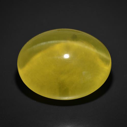 169.73ct 天然 ミディアムイエロー クォーツキャッツアイ, 楕円形, 透明