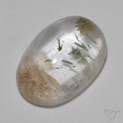 18.07ct 天然 マルチカラー 灰鉄輝石入りクォーツ, 楕円形, 透明