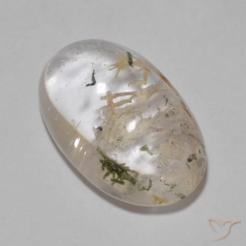 14.35ct 天然 マルチカラー 灰鉄輝石入りクォーツ, 楕円形, 透明