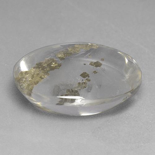 13.13カラットの天然マルチカラー白鉄鉱のクォーツ、オーバルカット、透明