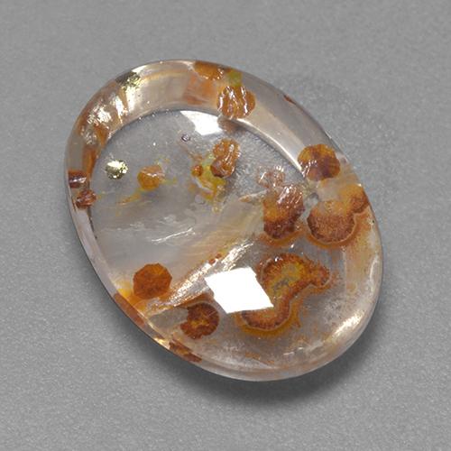 7.46カラットの天然マルチカラーマーカサイト入りクォーツ（15.2×11.3 mm・オーバルカット）