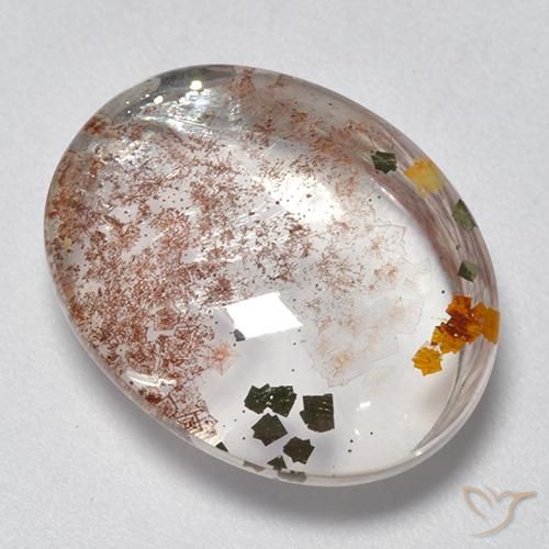 11.95ct 天然 マルチカラー 白鉄鉱のクォーツ, 楕円形, 透明