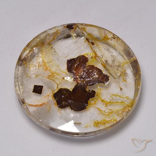 42.66ct 天然 マルチカラー 白鉄鉱のクォーツ, ラウンド, 透明