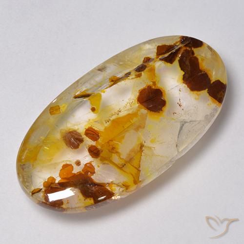 31.46ct 天然 マルチカラー 白鉄鉱のクォーツ, 楕円形, 透明