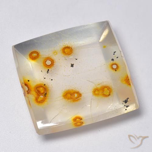 23.18ct 天然 マルチカラー 白鉄鉱のクォーツ, 四角形, 透明