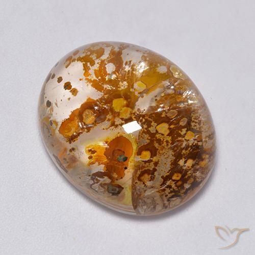 23.49ct 天然 マルチカラー 白鉄鉱のクォーツ, 楕円形, 透明
