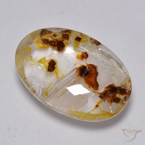 19.87ct 天然 マルチカラー 白鉄鉱のクォーツ, 楕円形, 透明