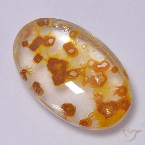 22.00ct 天然 マルチカラー 白鉄鉱のクォーツ, 楕円形, 透明