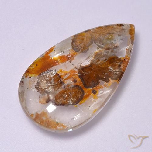 20.84ct 天然 マルチカラー 白鉄鉱のクォーツ, 洋梨の形, 透明
