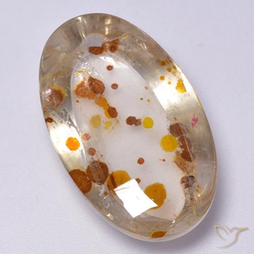 19.98ct 天然 マルチカラー 白鉄鉱のクォーツ, 楕円形, 透明