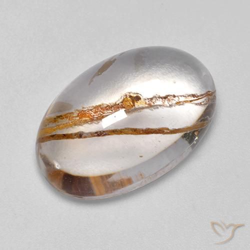 12.65ct 天然 マルチカラー 白鉄鉱のクォーツ, 楕円形, 透明