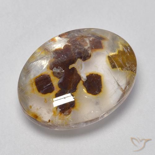 9.88ct 天然 マルチカラー 白鉄鉱のクォーツ, 楕円形, 透明