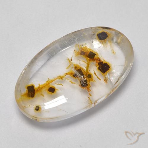 12.18ct 天然 マルチカラー 白鉄鉱のクォーツ, 楕円形, 透明