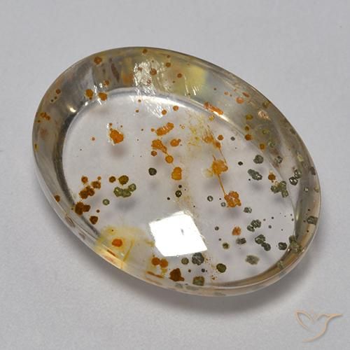 16.27ct 天然 マルチカラー 白鉄鉱のクォーツ, 楕円形, 透明