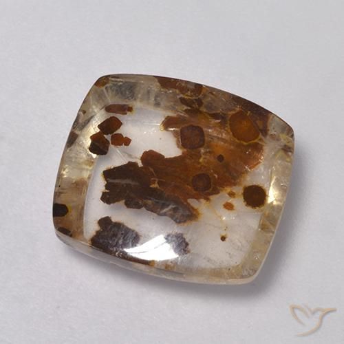 6.25ct 天然 マルチカラー 白鉄鉱のクォーツ, クッション, 透明