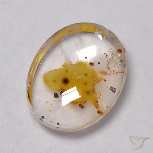9.27ct 天然 マルチカラー 白鉄鉱のクォーツ, 楕円形, 透明