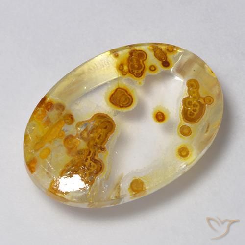 14.21ct 天然 マルチカラー 白鉄鉱のクォーツ, 楕円形, 透明
