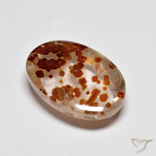 6.22ct 天然 マルチカラー 白鉄鉱のクォーツ, 楕円形, 透明